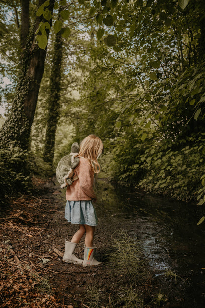 Mochila de peluche de tortuga para niños