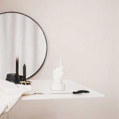 Vela - Dedo Medio - Cera - Blanca - 310 gramos - 10 x 9 x 17 cm