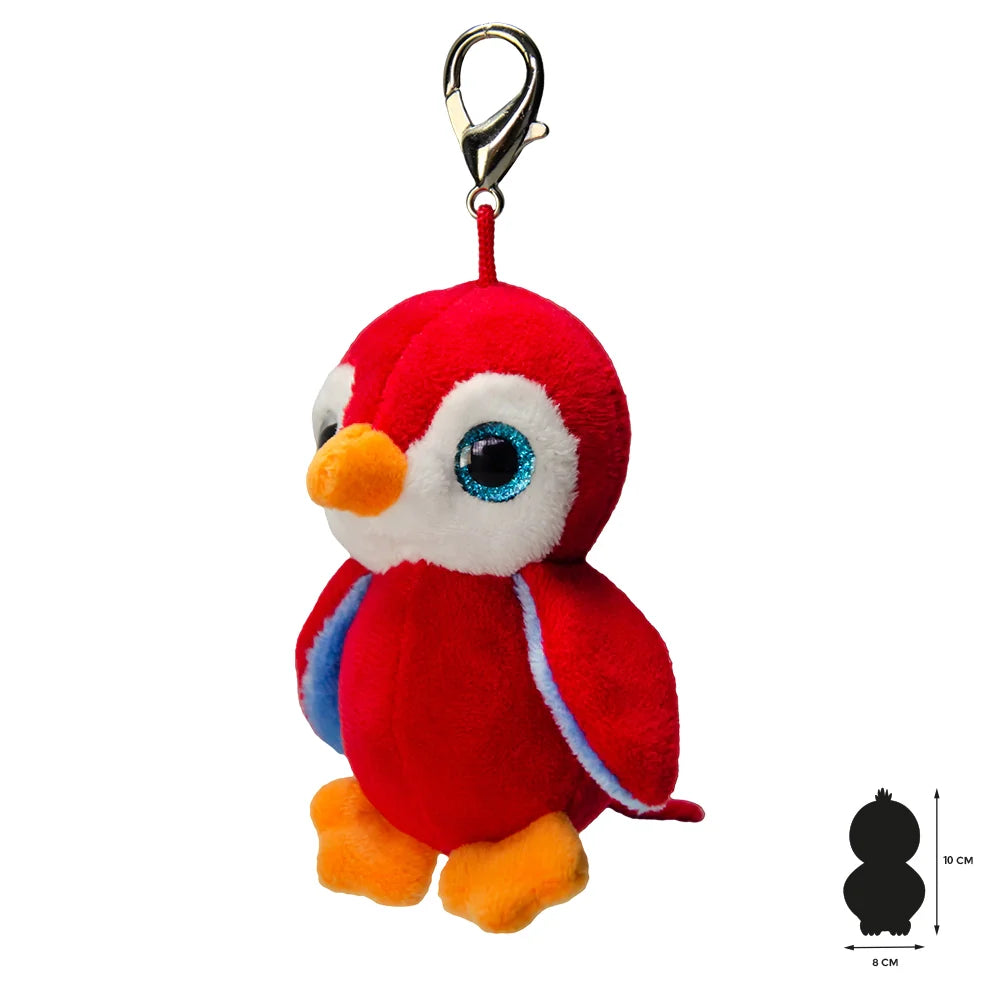 Llavero de peluche de loro