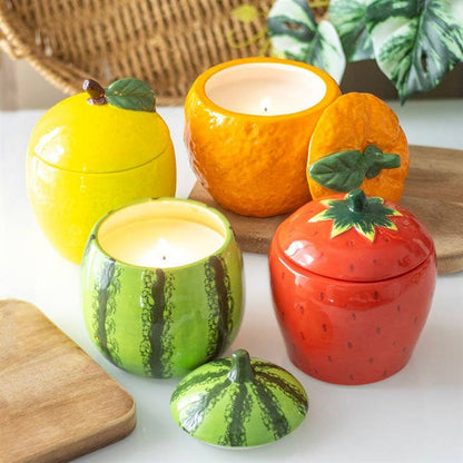 Bougie en forme de fraise