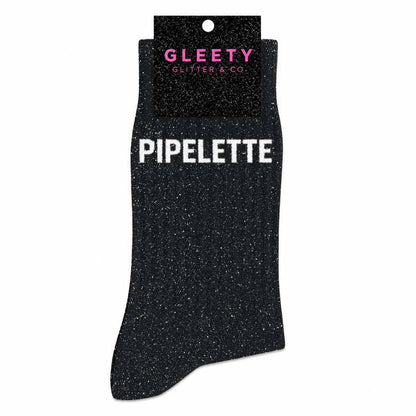 Chaussettes à Paillettes Pipelette Noir