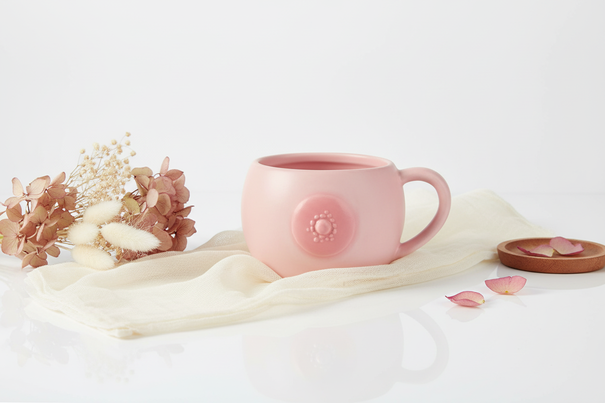 胸のマグカップ