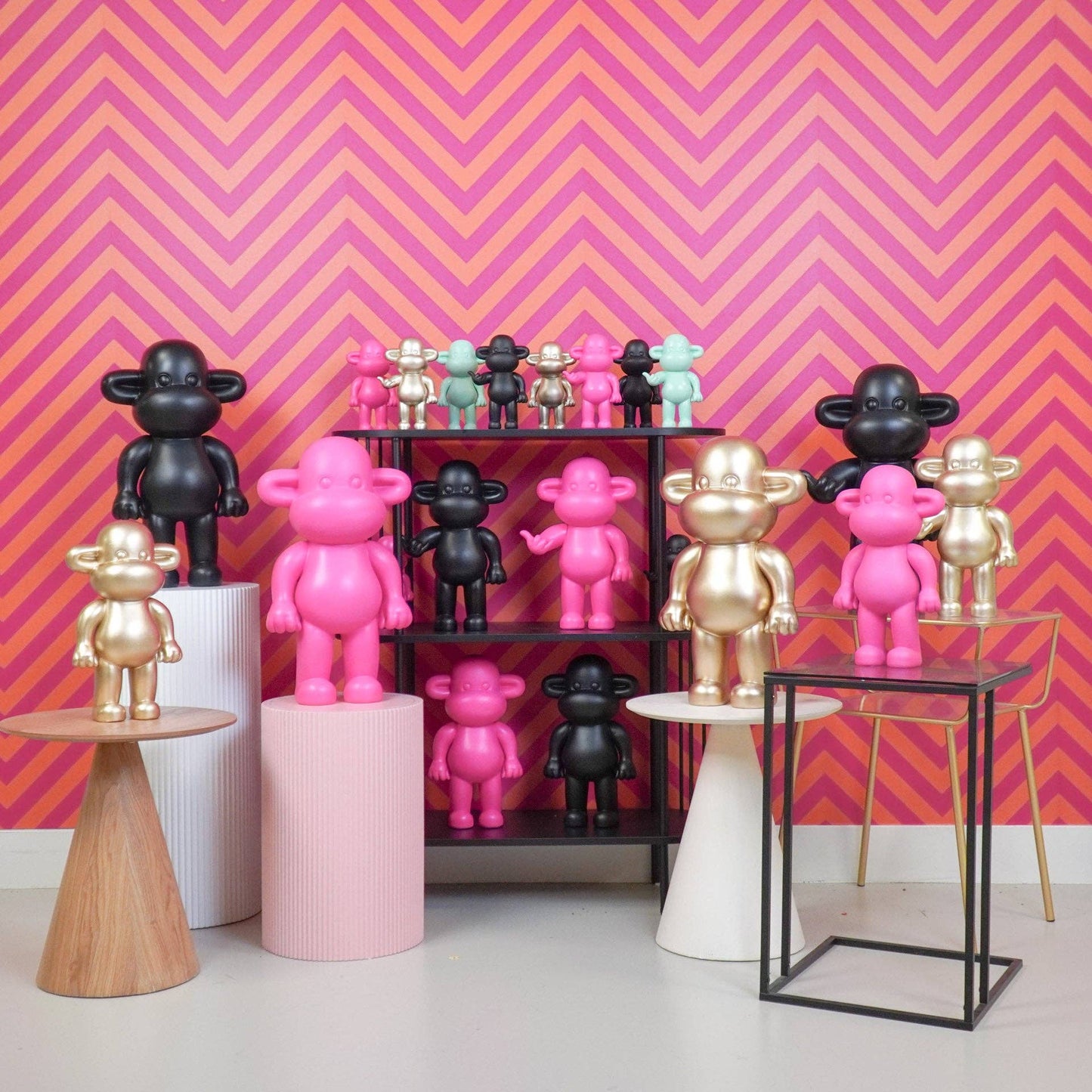 Ornement - Figurine Singe Hang Loose 'La Légende' - Polyrésine - Vert menthe - 11x7x19cm