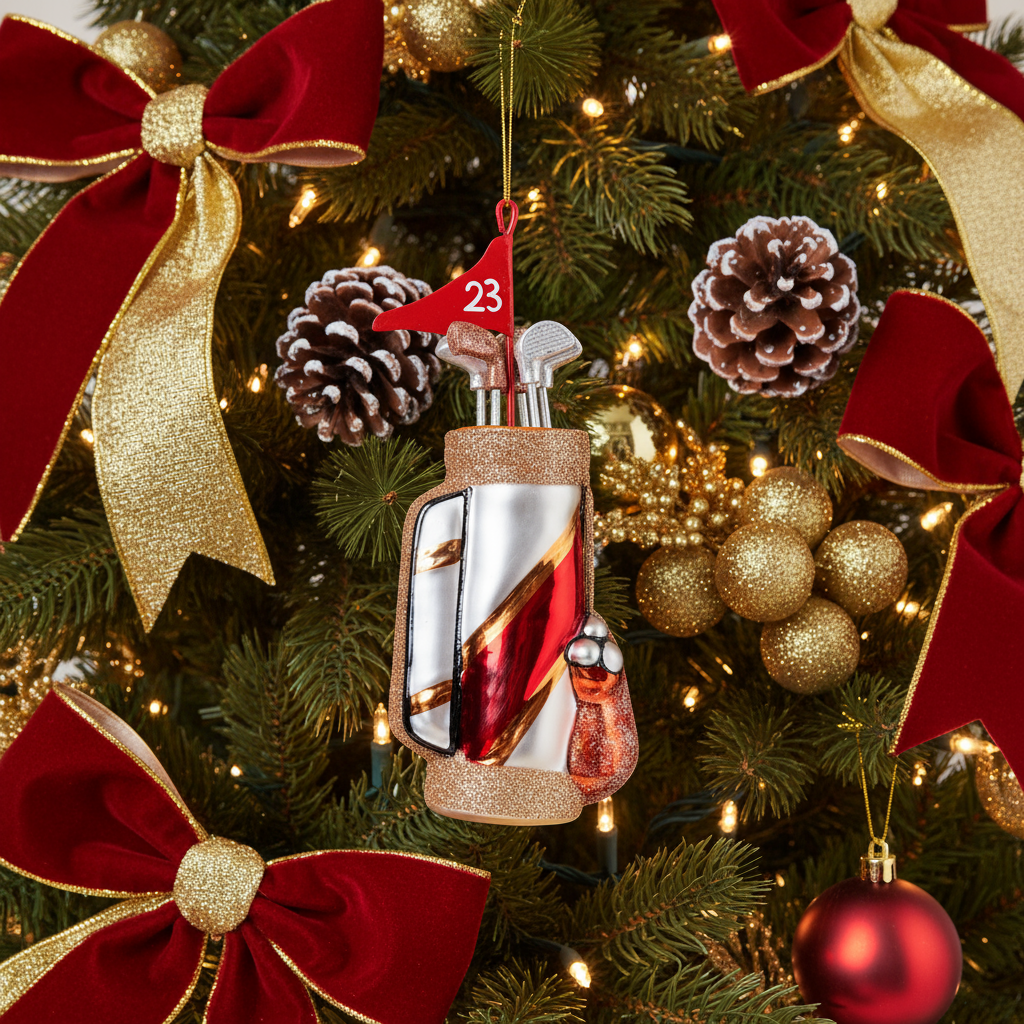 Bolsa de golf con decoración colgante