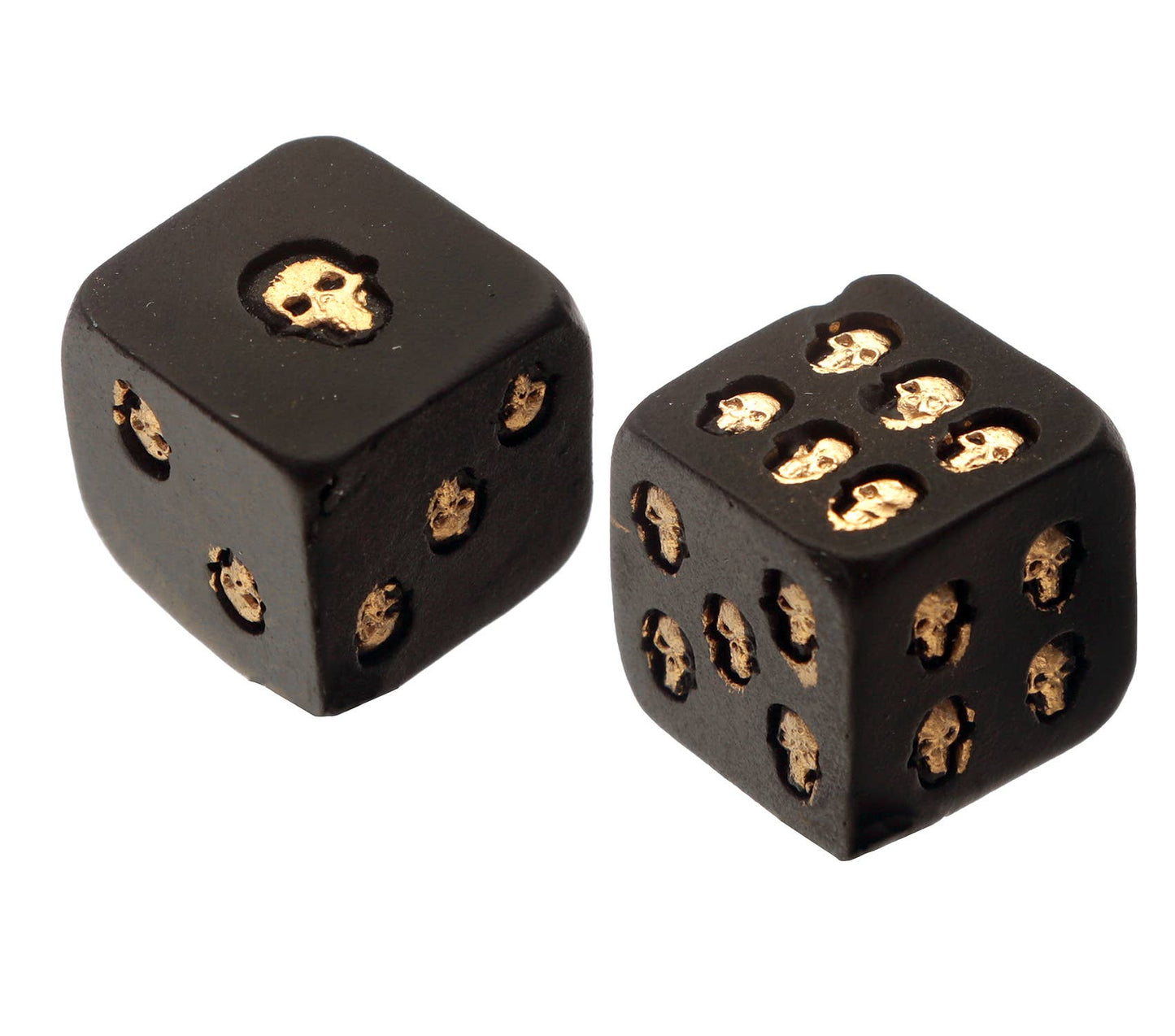 Set of 2 skull-shaped dice