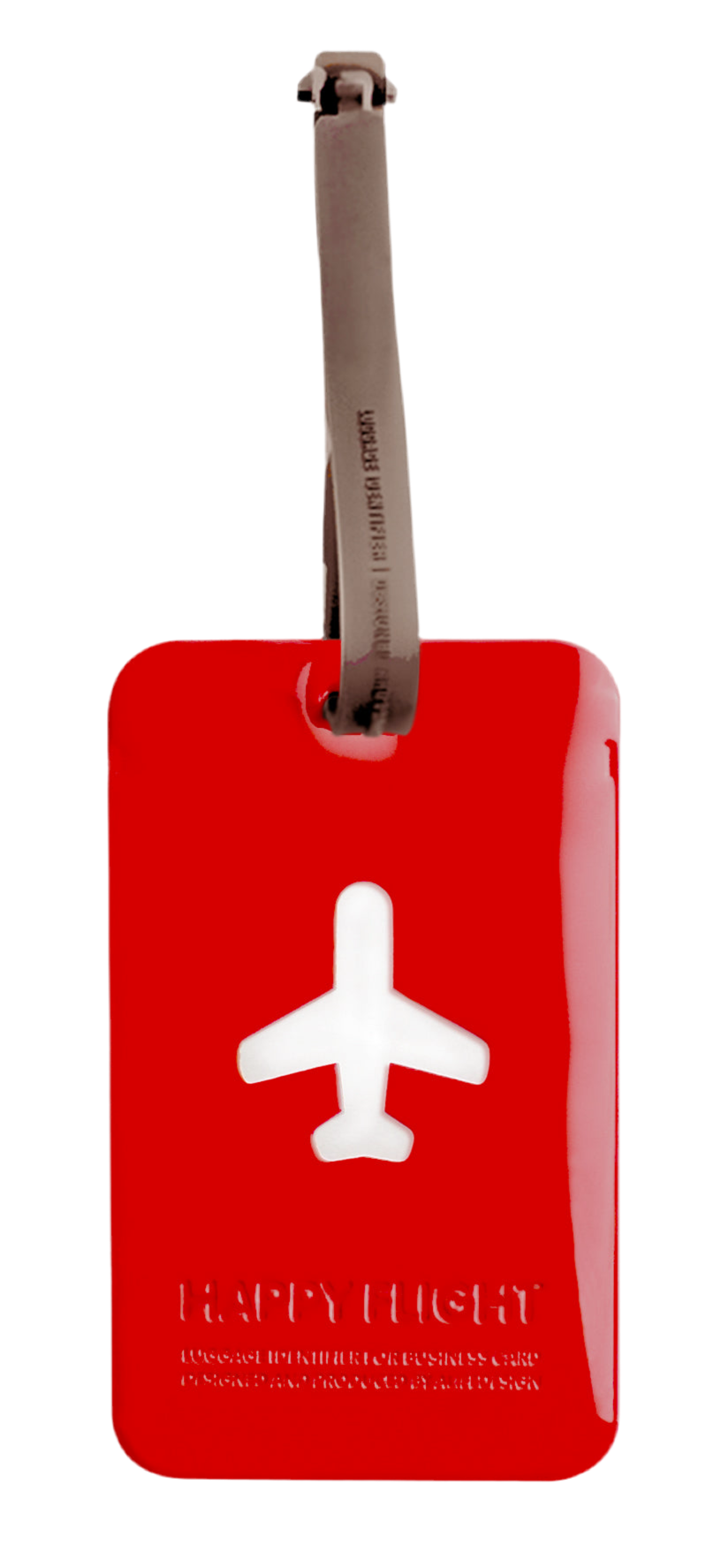 Etiqueta de equipaje rectangular