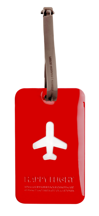 Etiqueta de equipaje rectangular