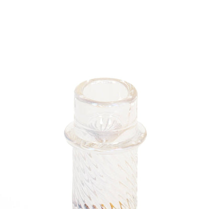 Bougeoir - Verre - Couleur Arc-en-ciel - 8x10cm