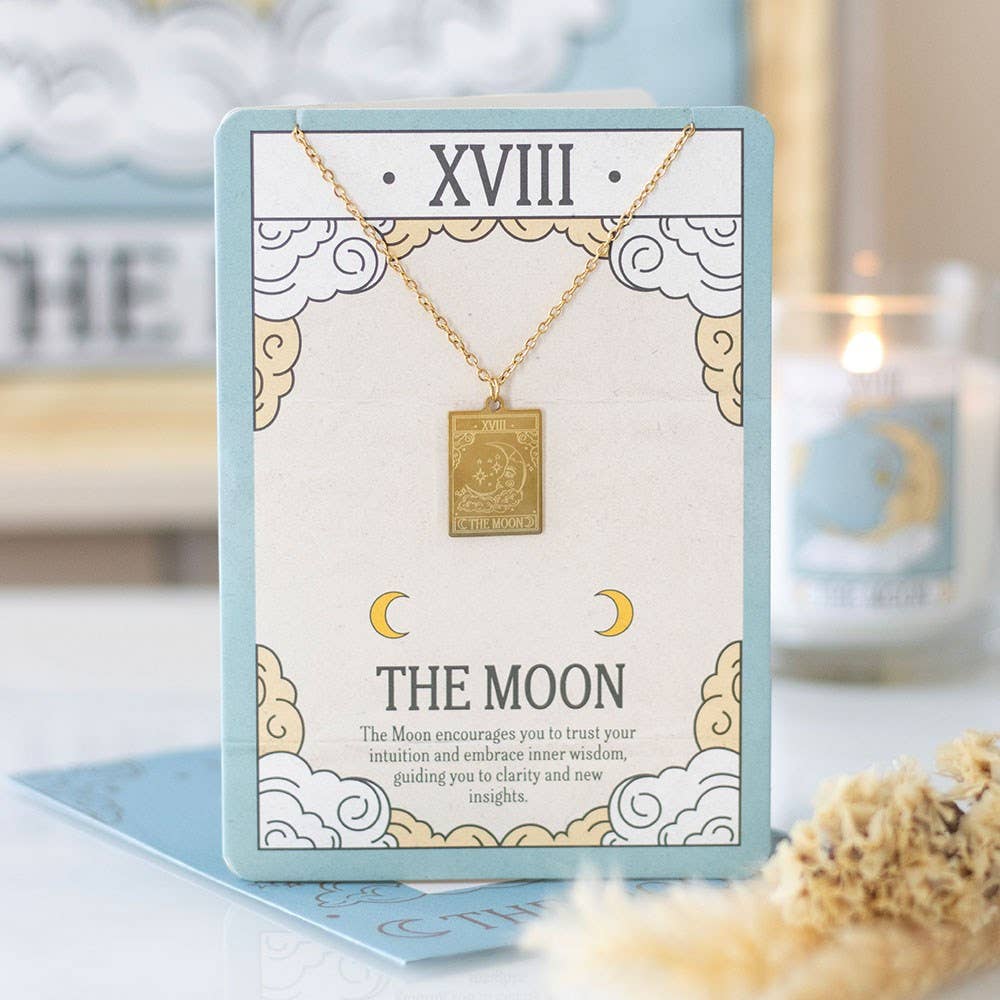 Vintage Maan Tarotkaart Ketting