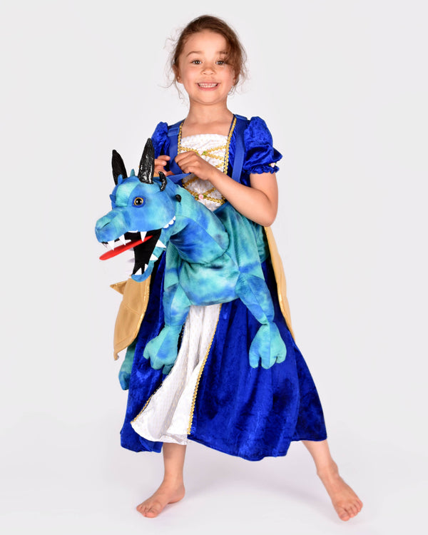 Costume dragon bleu taille unique 120x60 cm