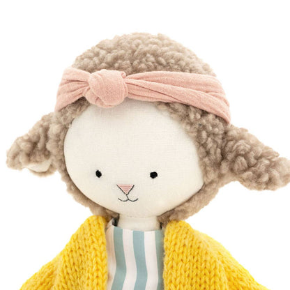 Peluche in cotone Cotti Motti, Zoe la pecora (30 cm) - 0+