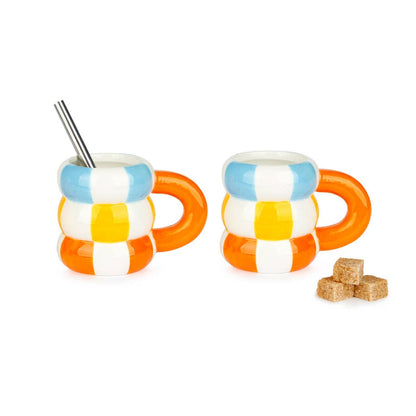 Set de 2 tasses à café Floats orange 75 ml