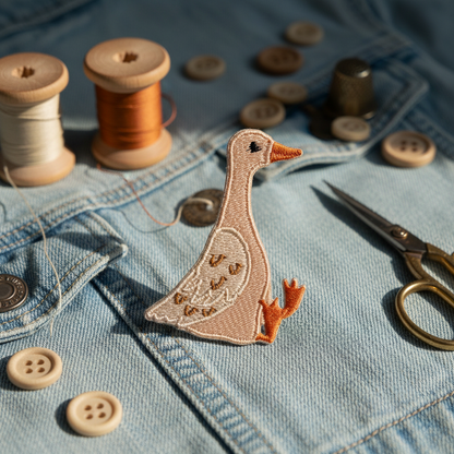 アヒルのアイロン接着ワッペン