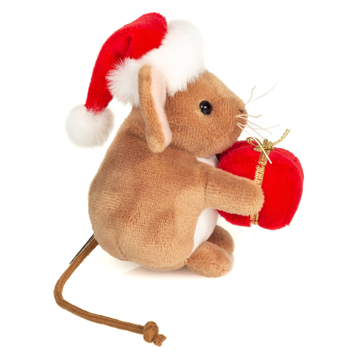 プレゼント付き クリスマスネズミ ぬいぐるみ – 11cm