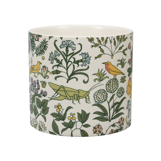 Vaso de cerâmica Voysey, Jardim Botânico, Fauna Verde