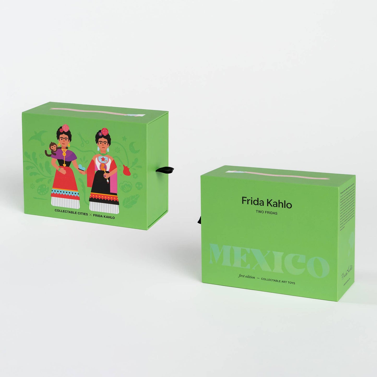 Conjunto de duas estatuetas colecionáveis ​​de Frida Kahlo - Oferta da artista mexicana Kahlo