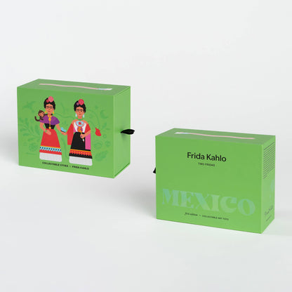 Conjunto de duas estatuetas colecionáveis ​​de Frida Kahlo - Oferta da artista mexicana Kahlo
