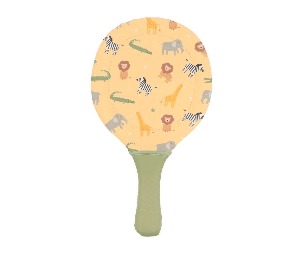 Wild Animals Neoprene Beach Paddles with Ball