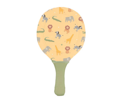 Wild Animals Neoprene Beach Paddles with Ball