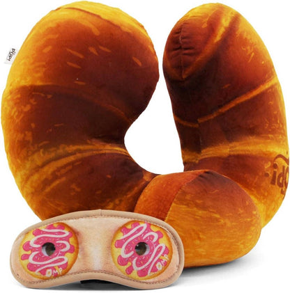 Oh My Pop! Croissant-Coussin de Cou et Masque de Sommeil