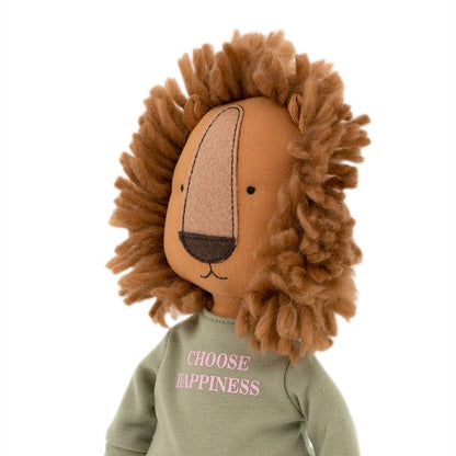 Peluche Simon le Lion : ensemble vêtement t-shirt vert et queue de sirène