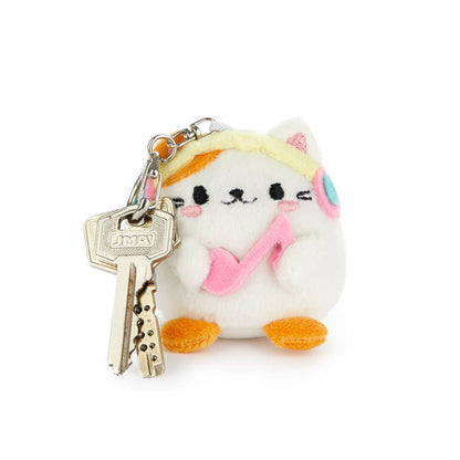 ふわふわ可愛い猫型メロディキーホルダー