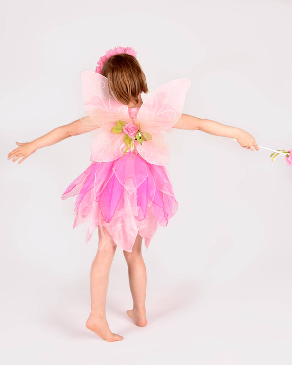 Robe féerique avec ailes+diadème+baguette 122-128 cl 6-8 ans