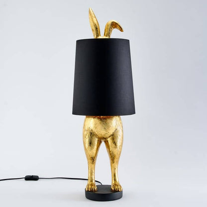 Lampe de table Hiding Bunny®, Or/Noir, 24 x 24 x 74 cm