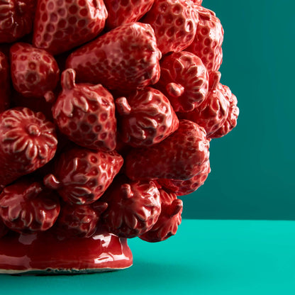 Vase Fraise, Rouge Grès, 20 x 20 x 25 cm