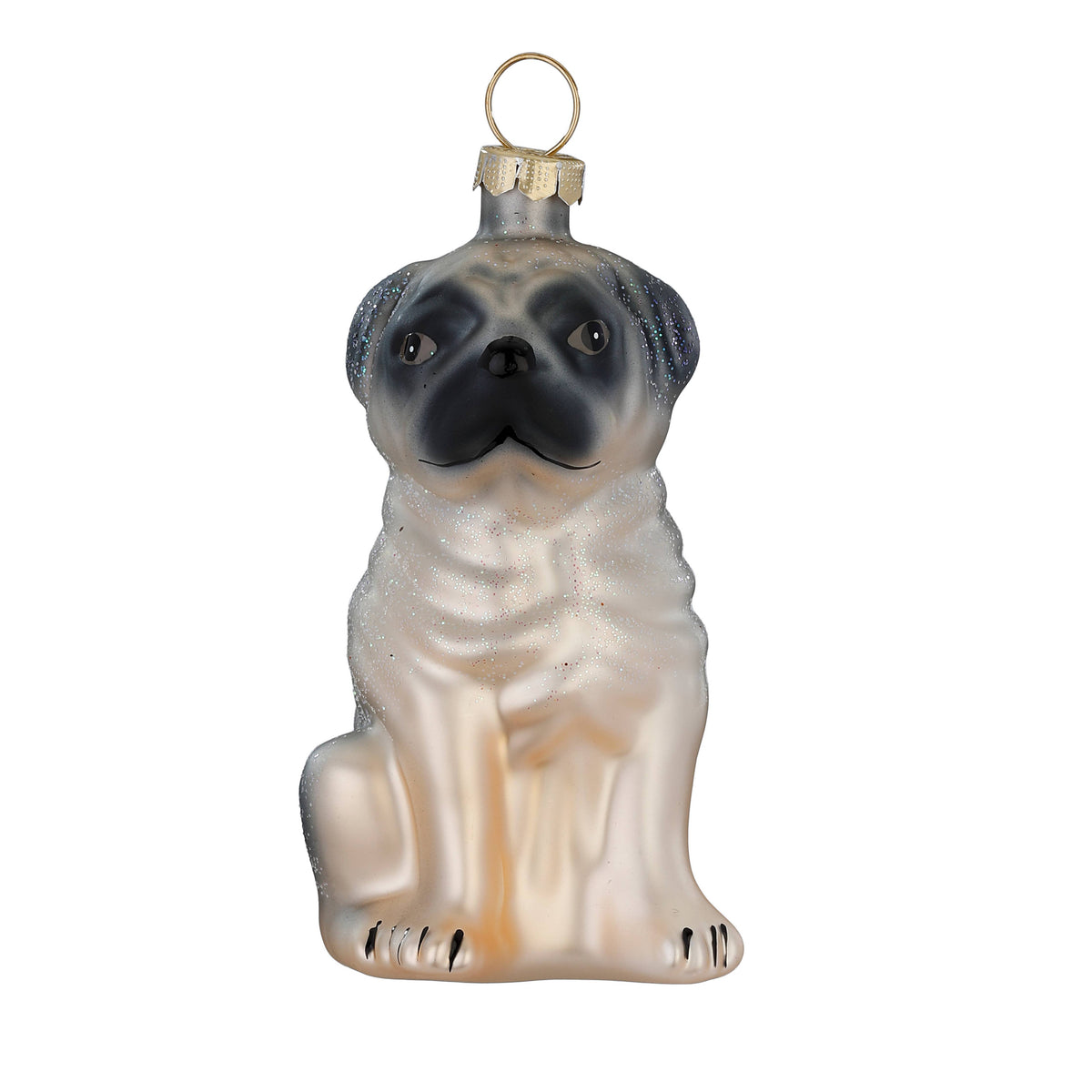 Ornement de Noël carlin, verre, 7,5 cm – Holly & Jolly