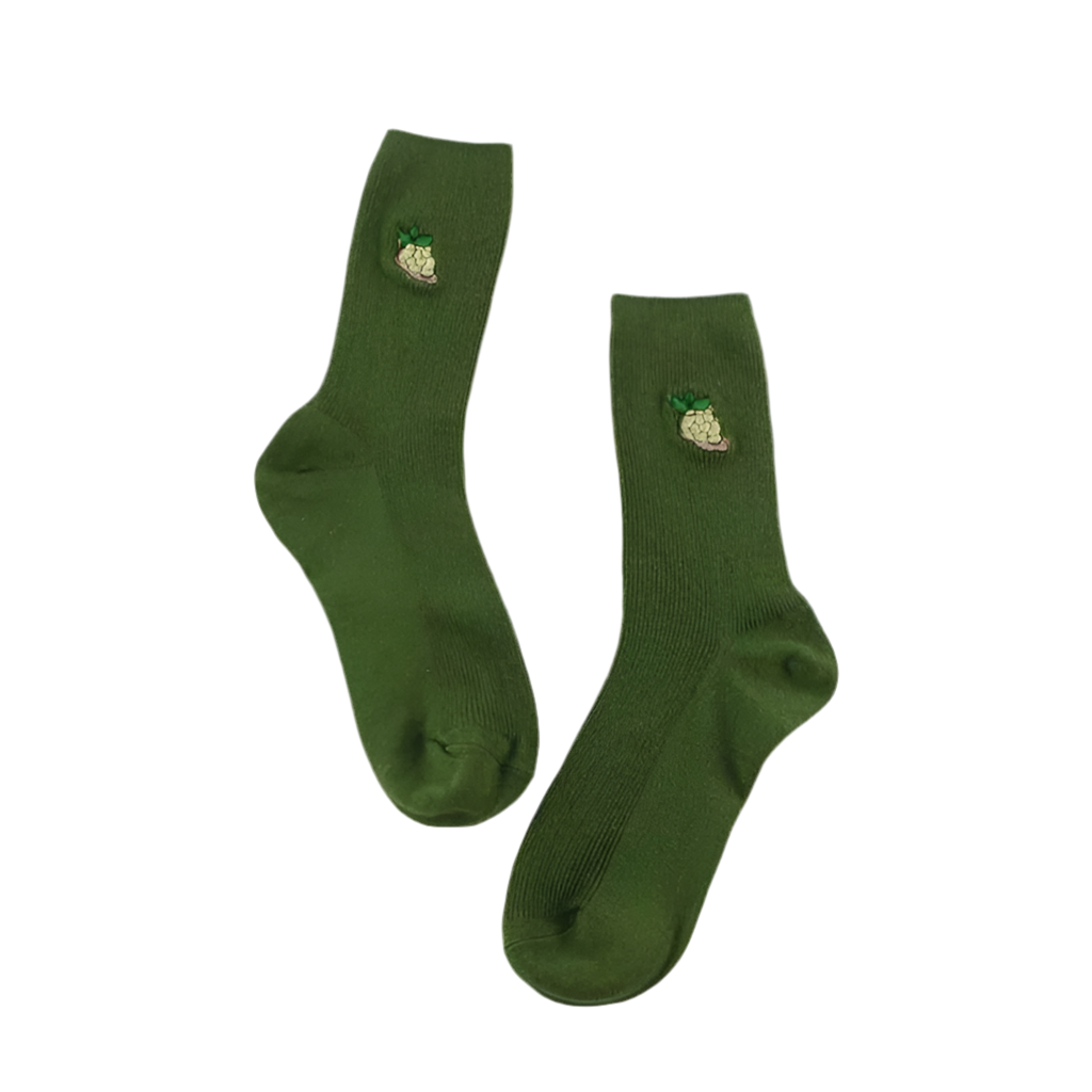 Chaussettes Raisins Brodé