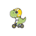 Pin’s T-rex sur BMX