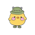 Yellow Duck in Frog Outfit Pin