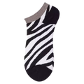 Meias curtas com estampado de zebra