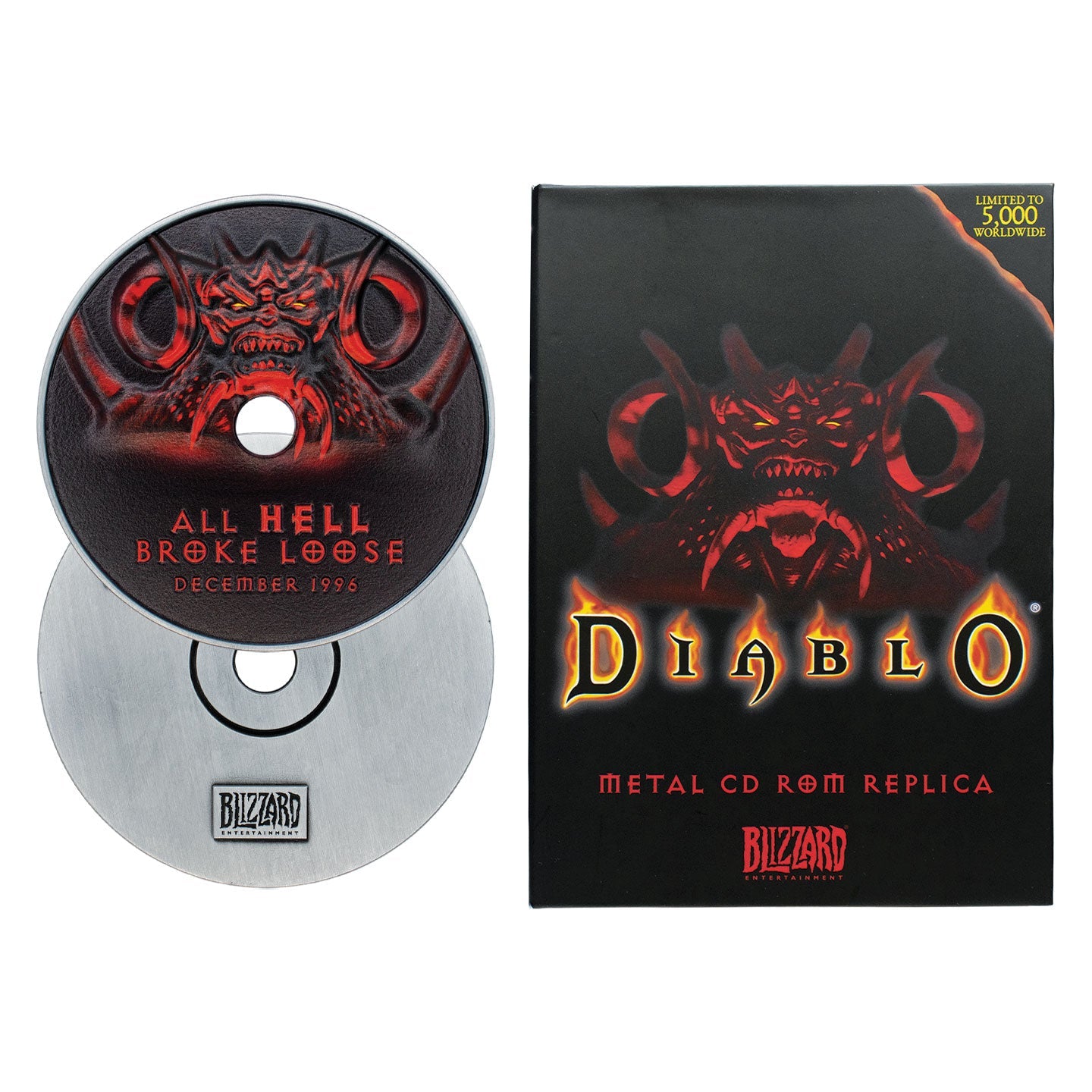Réplique du CD-ROM Diablo 30e anniversaire Fanattik avec son emballage