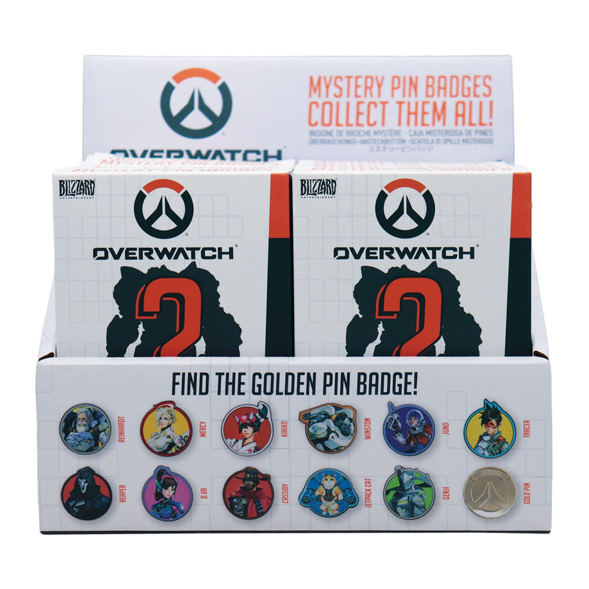 Overwatch - Mystery Pin Badge CDU of 12 Blind Boxes