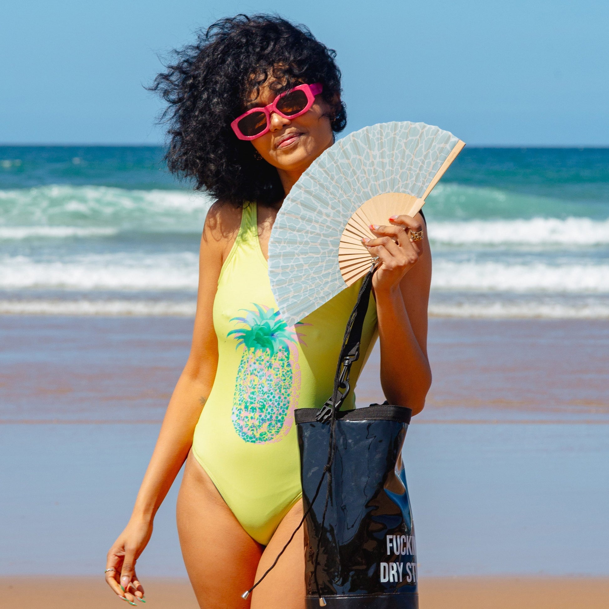 Éventail Imprimé Effet Eau – Fisura – vue 3