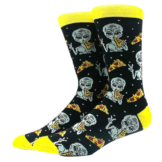 Alien &amp; Pizza Socks