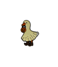 White Duck Halloween Ghost Pin