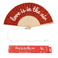 Éventail « Love is in the air » Paillettes