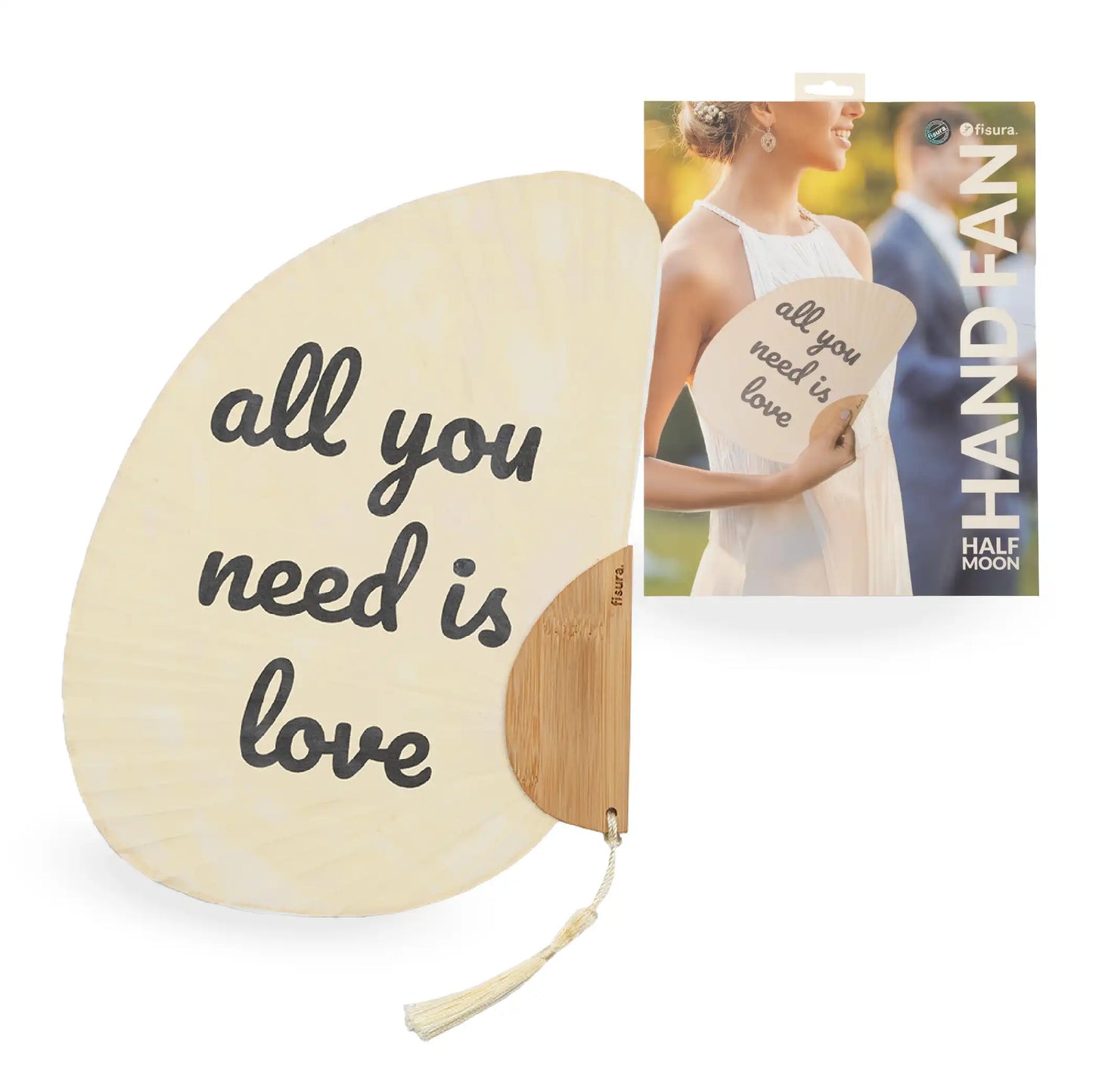Éventail Demi-Lune « All you need is love » – Fisura