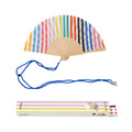 Éventail Mini Multicolore à Rayures