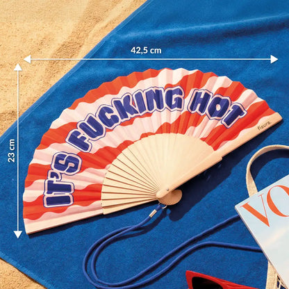 Éventail « It’s fucking hot » Vagues Rouges – Fisura – vue 5
