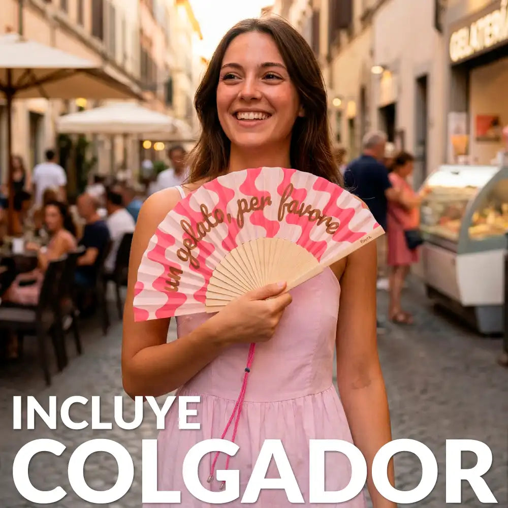 Éventail « Un gelato, per favore »