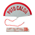 Éventail « Puto calor » Rouge