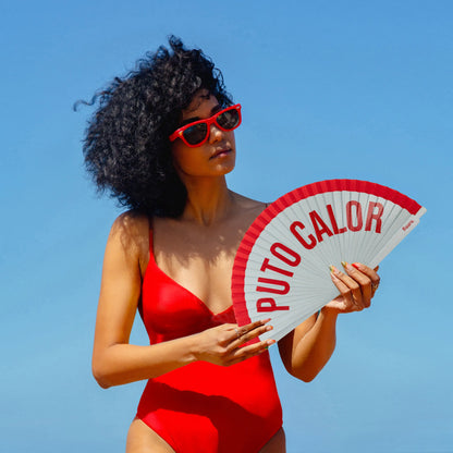 Éventail « Puto calor » Rouge – Fisura – vue 6