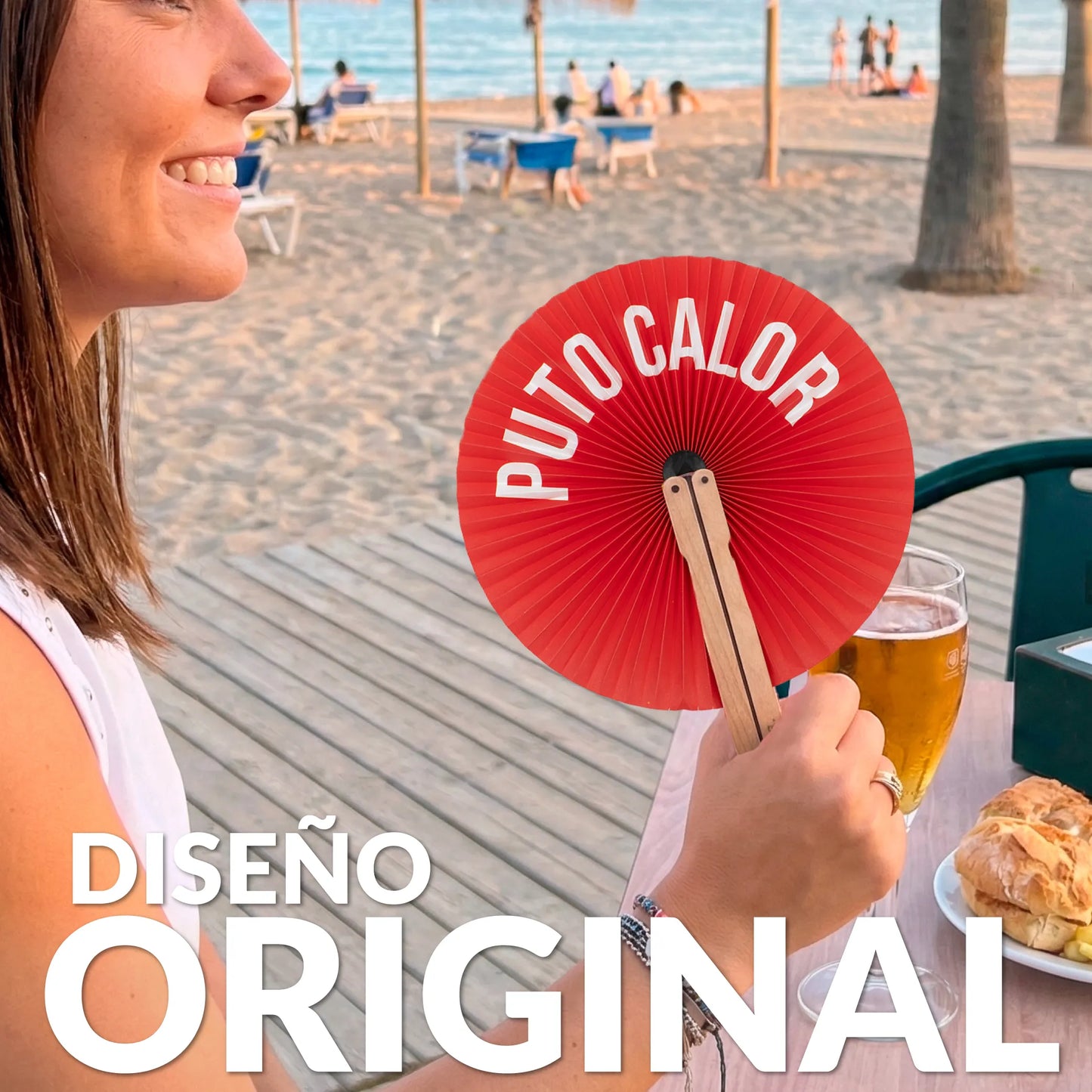 Éventail Pai Pai « Puto calor » – Fisura – vue 3