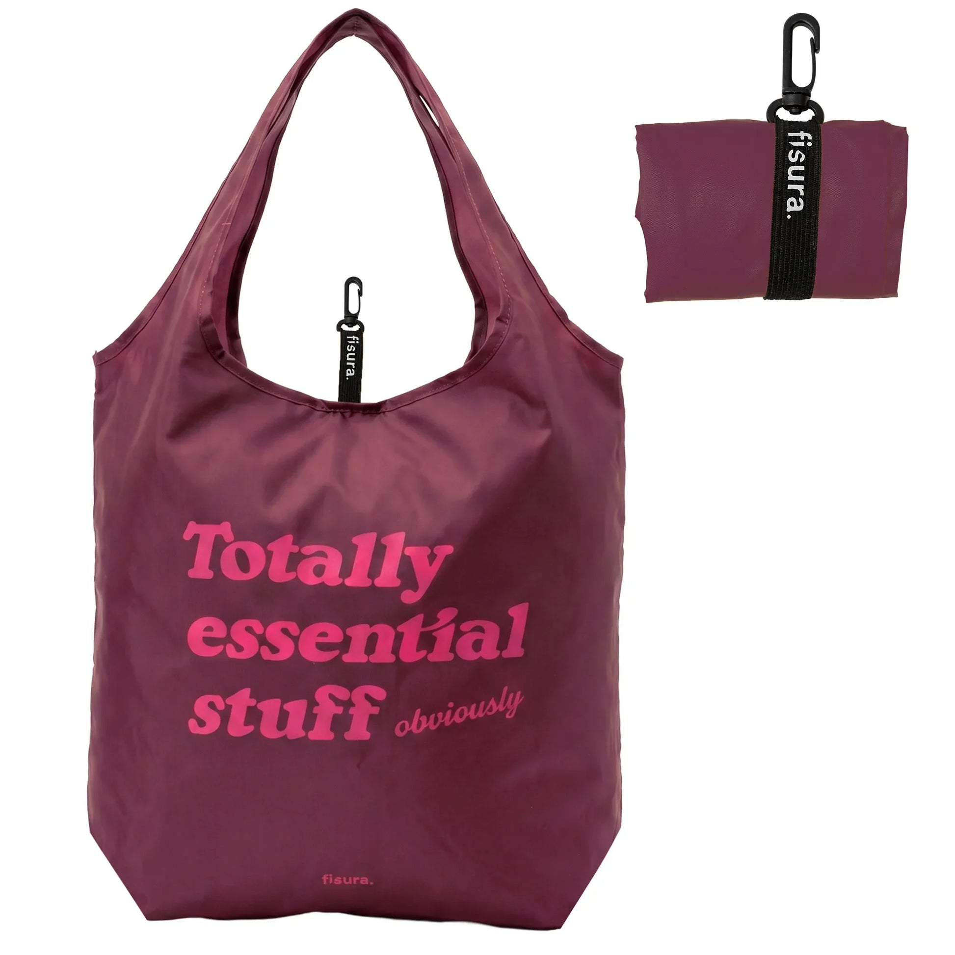 Sac de Courses Pliable « Totally essential stuff obviously » – Fisura