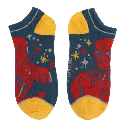 Chaussettes femme Stranger Things – marine, rouge, jaune et gris