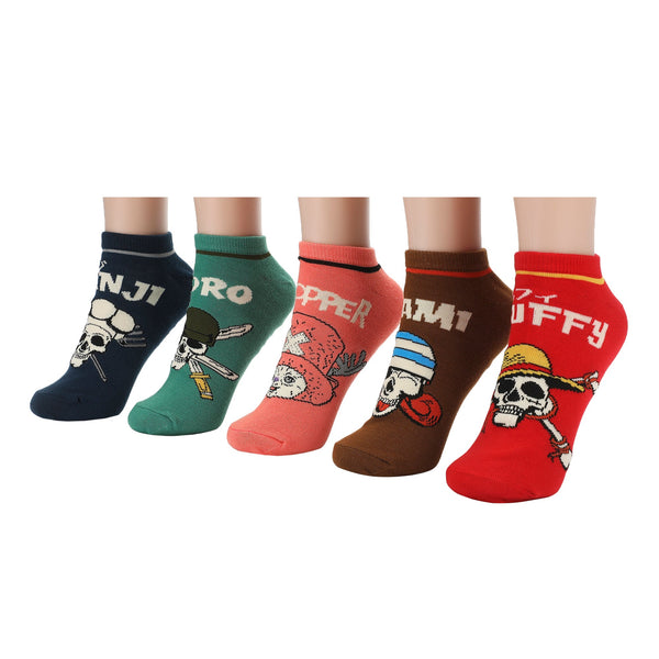 Chaussettes homme One Piece Jolly Rogers avec Chopper - lot de 5 paires